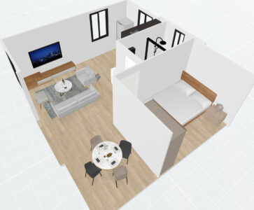 20ft double wings- 1 Bed Plan A