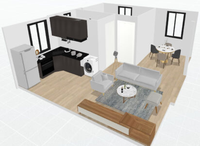 20ft double wings- 1 Bed Plan A