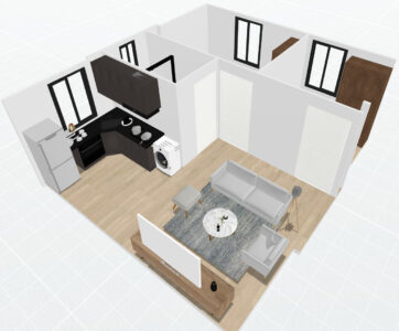 20ft Double Wings 2 Bedroom Plan A