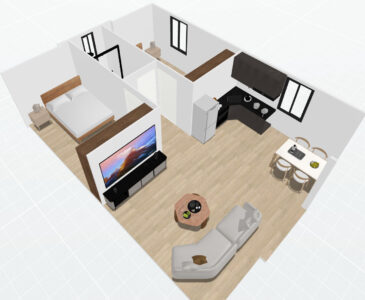 30ft Double Wings- 2 Bedroom Plan A