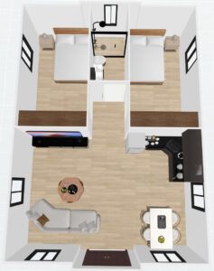 30ft Double Wings- 2 Bedroom Plan A