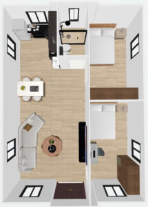 30ft double wings- 2 Bedroom Plan B 3