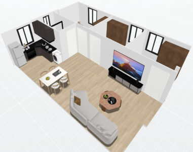 30ft Double Wings- 3 Bedroom Plan