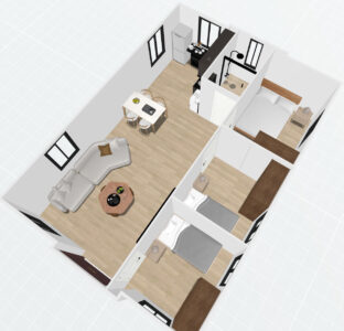 30ft double wings- 3 Bedroom Plan 2