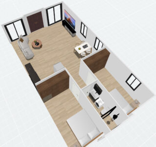 40ft double wings-2 Bedroom Plan A