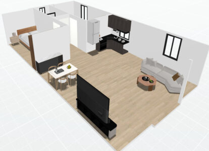 40ft double wings-2 Bedroom Plan A