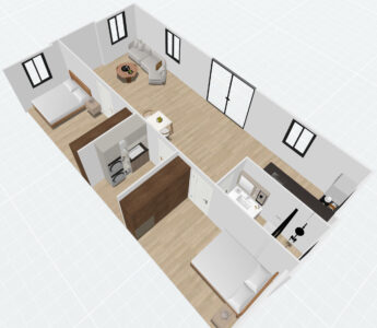 40ft double wings-2 Bedroom Plan B