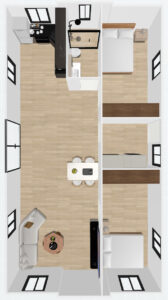 40ft double wings- 2 Bedroom Plan B 3
