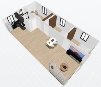 40ft Double Wings-3 Bedroom Plan