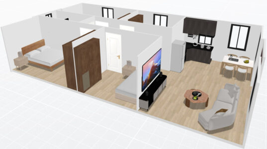 40ft Double Wings-4 Bedroom Plan