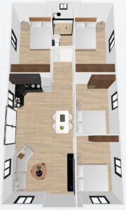 40ft double wings- 4 Bedroom Plan B 3
